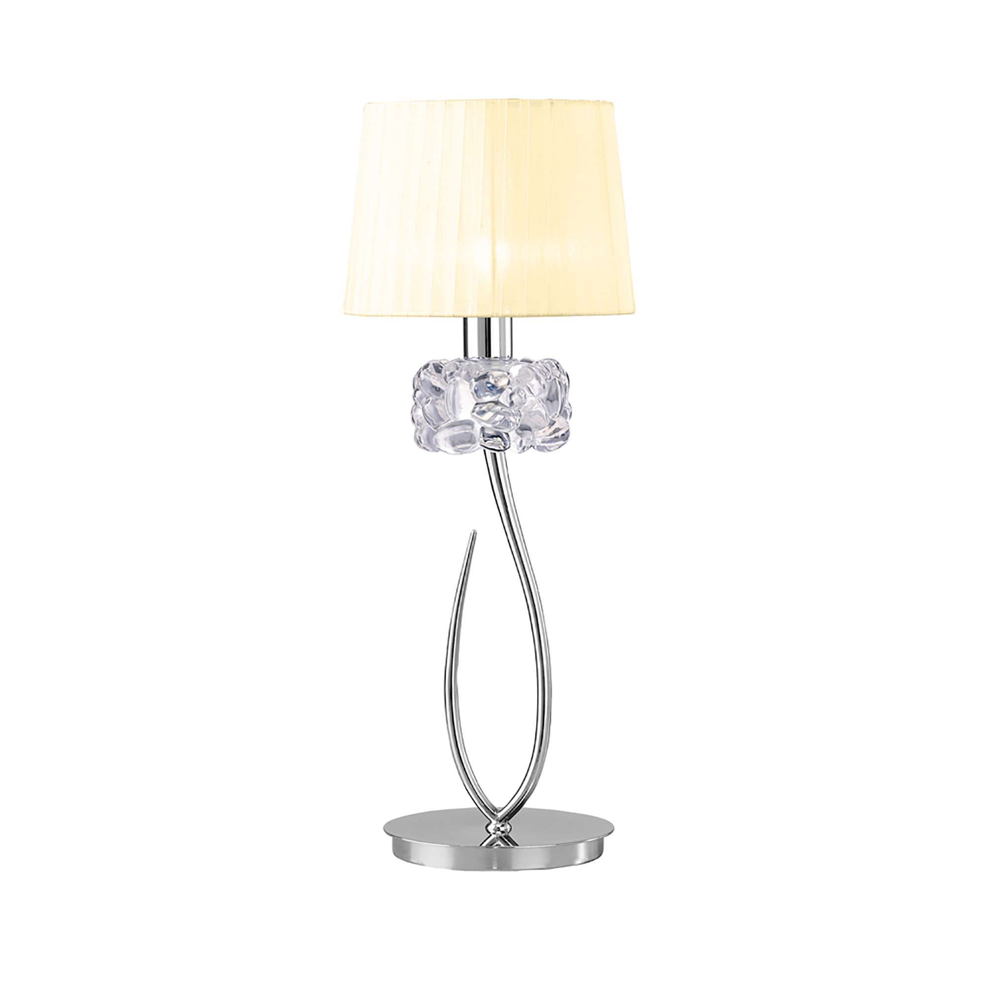 Loewe Polished Chrome-Cream Table Lamps Mantra Shaded Table Lamps